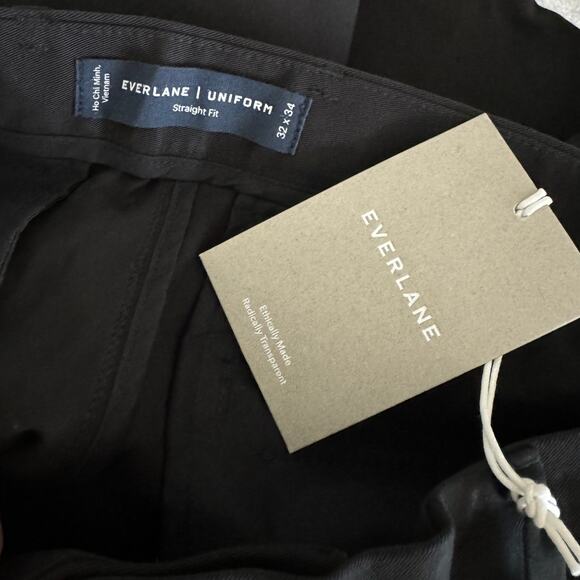 NWT Everlane Mens The Performance Chino Straight Fit in Black Size 32 x 34 - Picture 6 of 15